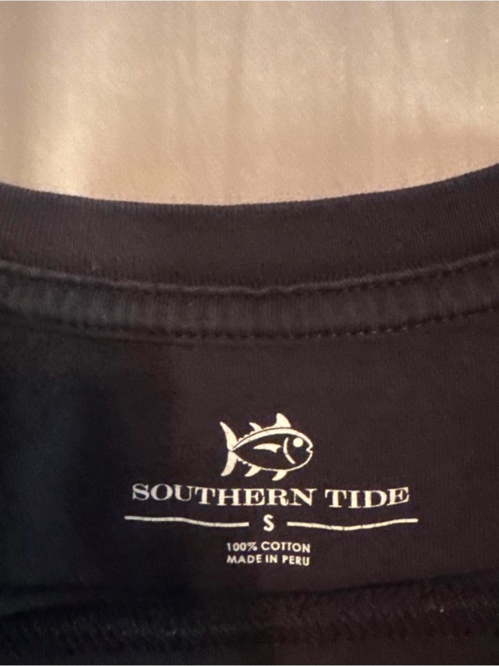 Southern Tide Black Short-Sleeve Pocket Tee with Yellow Star Logo - Picture 4 of 4